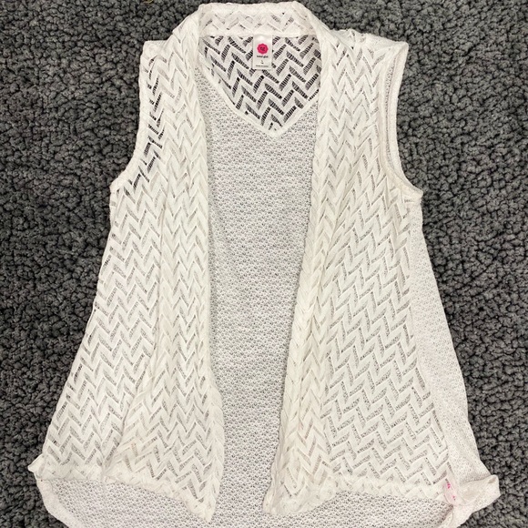 Girls Total Girl Crochet Knit Bohemian Cover Up Top Size L (14) - Picture 1 of 5